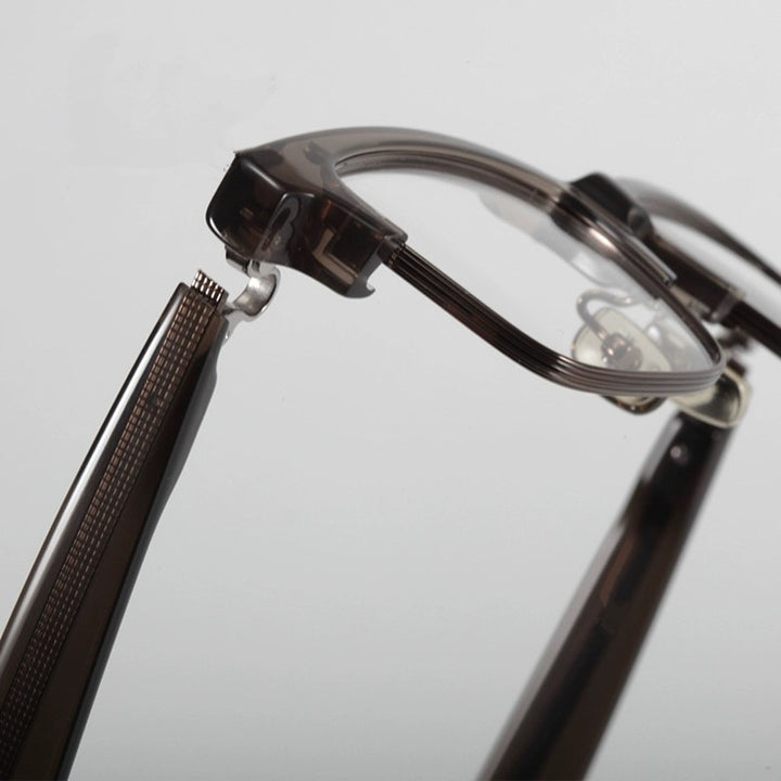 Aimee Unisex Full Rim Square Titanium Acetate Eyeglasses 478193 — view 1 | Aimee at FuzWeb