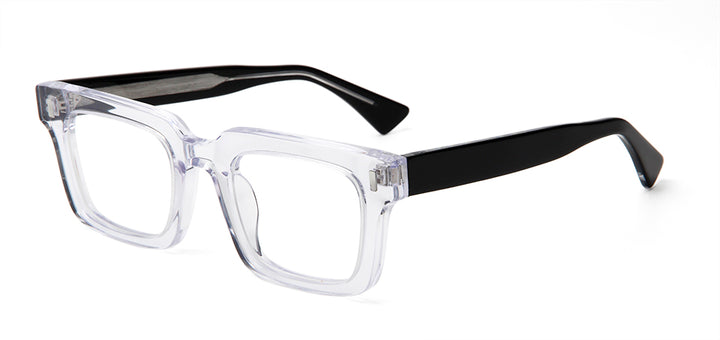 Esnbie Unisex Full Rim Square Thick Acetate Eyeglasses 23046 — view 5 | Esnbie at FuzWeb