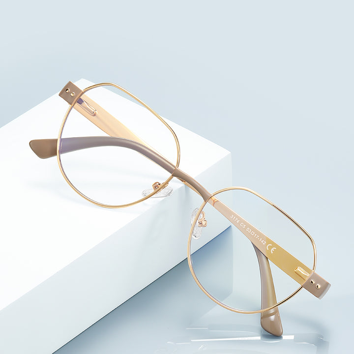 Vicky Womens Full Rim Flat Top Oval Alloy Tr 90 Reading Glasses 513174 — view 1 | Vicky at FuzWeb