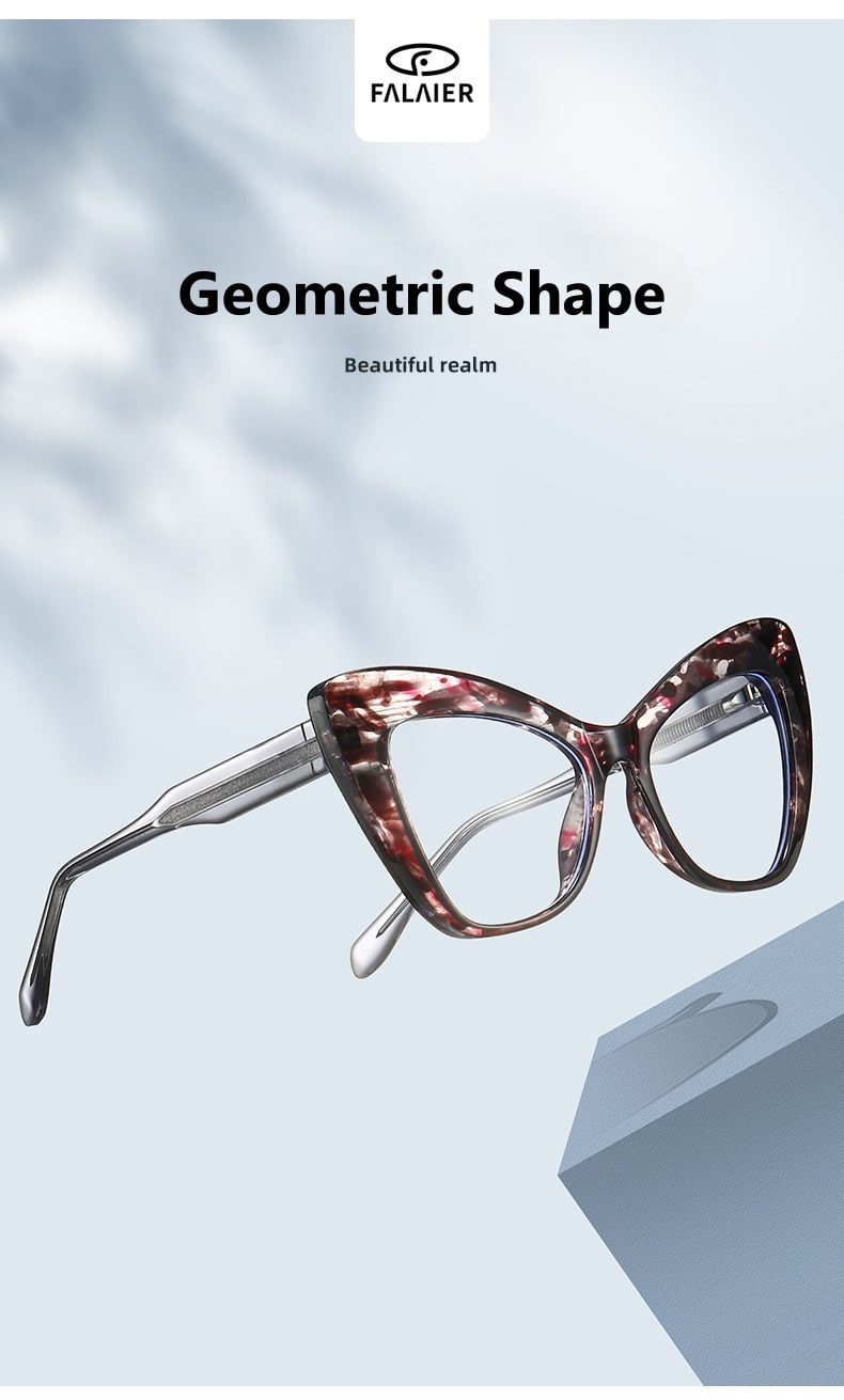 Summer Flower Womens Full Rim Square Cat Eye Tr 90 Titanium Eyeglasses 87289 — view 2 | Summer Flower at FuzWeb