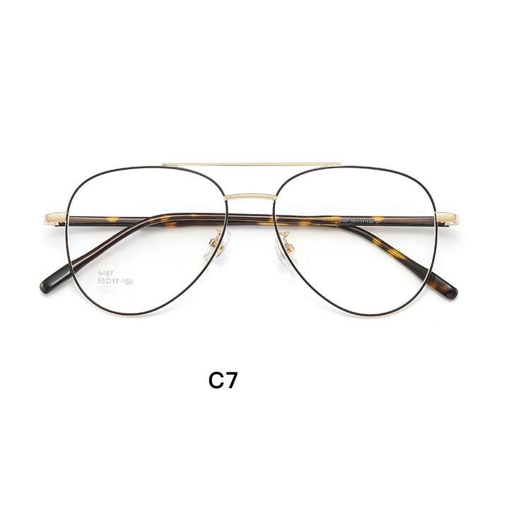 Gmei Optical 6487 men's full rim titanium alloy prescription eyeglasses — view 6