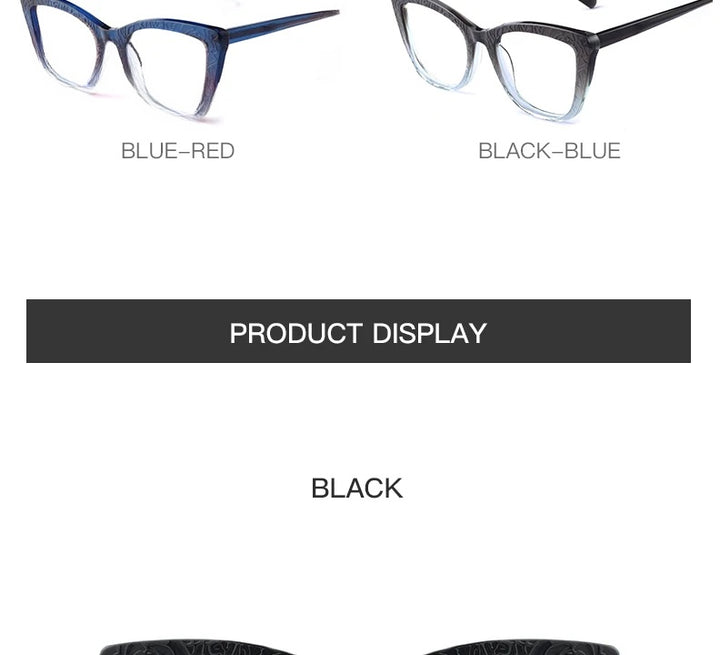 Hotochki Womens Full Rim Cat Eye TR-90 Resin Acetate Frame Eyeglasses Z508 — view 18 | Hotochki at FuzWeb