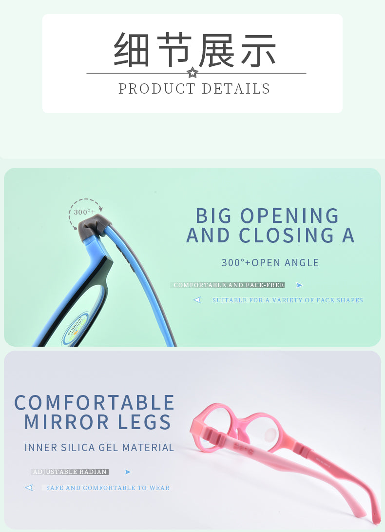 Secg Unisex Childrens Full Rim Round Tr 90 Silicone Eyeglasses 19013 — view 3 | Secg at FuzWeb