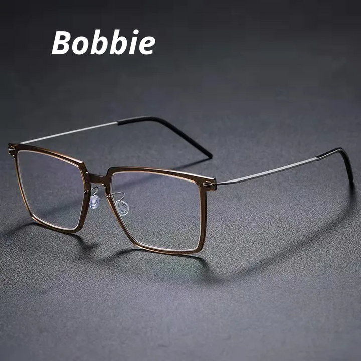 Bobbie Unisex Full Rim Square Acetate Titanium Eyeglasses 766577