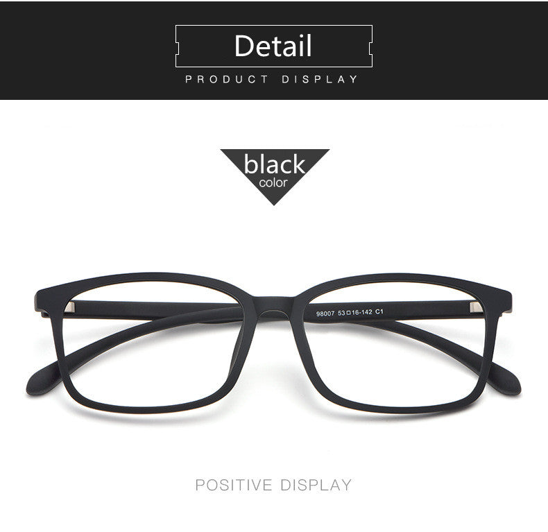 Kocolior Unisex Full Rim Square Tr 90 Hyperopic Reading Glasses 98007.