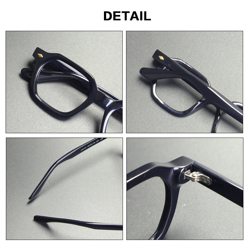 Gatenac Unisex Full Rim Polygon Square Acetate Reading Glasses G1157 — view 2 | Gatenac at FuzWeb