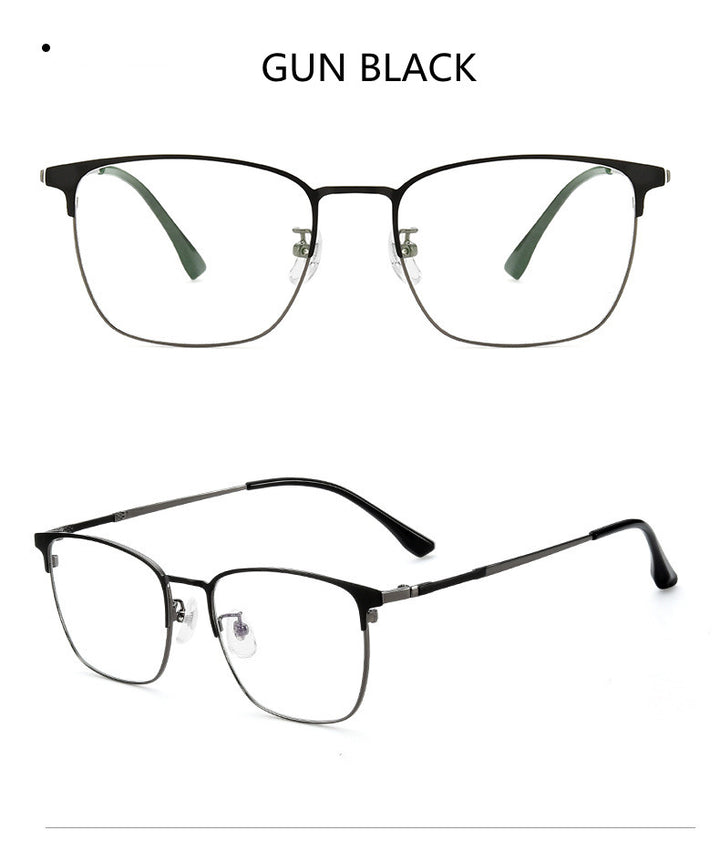 Kocolior Unisex Full Rim Square Acetate Alloy Hyperopic Reading Glasses 91872.