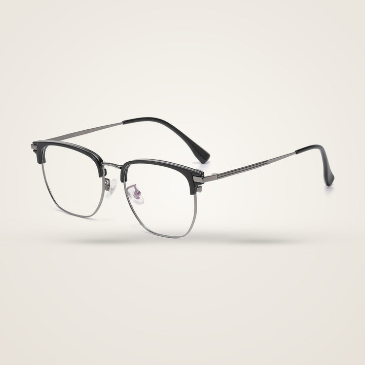 Bclear Unisex Half Rim Cat Eye TR90 Titanium Eyeglasses 1599 — view 1 | Bclear at FuzWeb