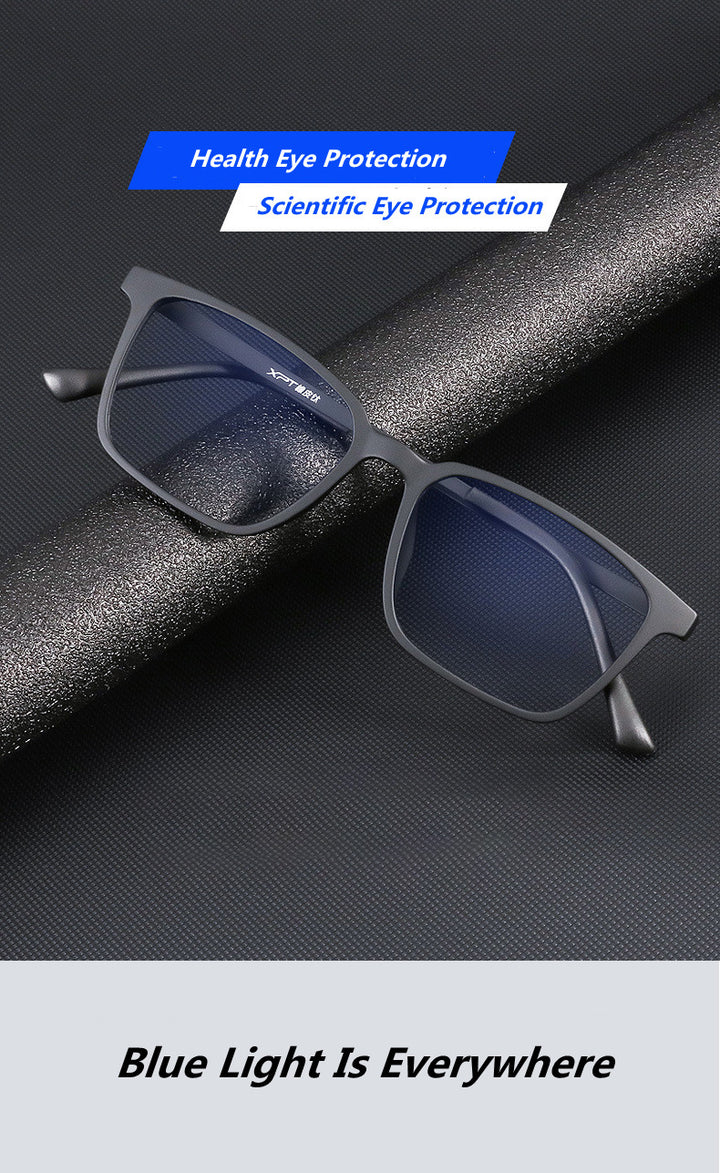 Kocolior Unisex Full Rim Square Tr 90 Titanium Hyperopic Reading Glasses 98221 — view 3 | Kocolior at FuzWeb