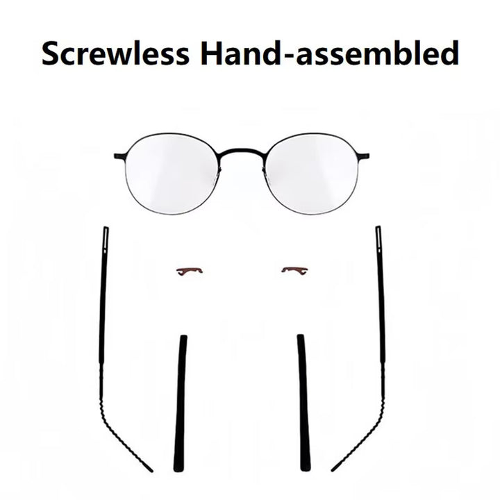 Aimee Womens Full Rim Oval Double Bridge Titanium Eyeglasses 488005 — view 1 | Aimee at FuzWeb