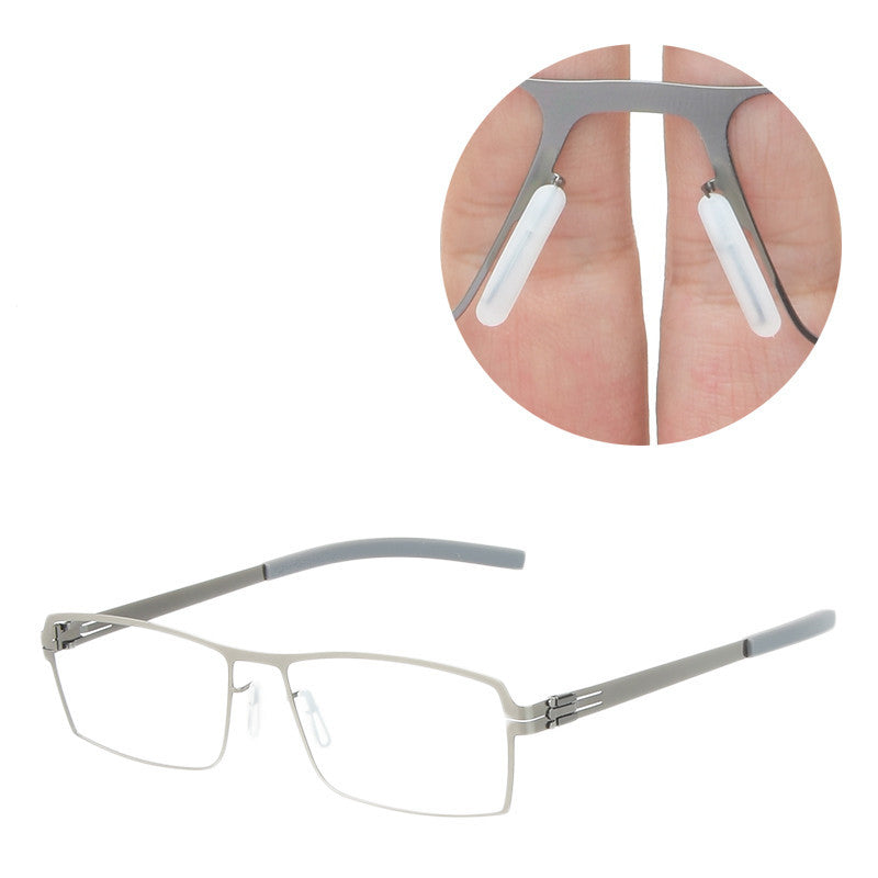 Aimee Men‘s Full Rim Square Screwless Stainless Steel Eyeglasses 50851 — view 2 | Aimee at FuzWeb