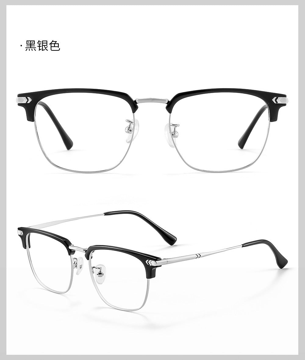Zirosat Unisex Full Rim Square Alloy Eyeglasses 22601 — view 2 | Zirosat at FuzWeb