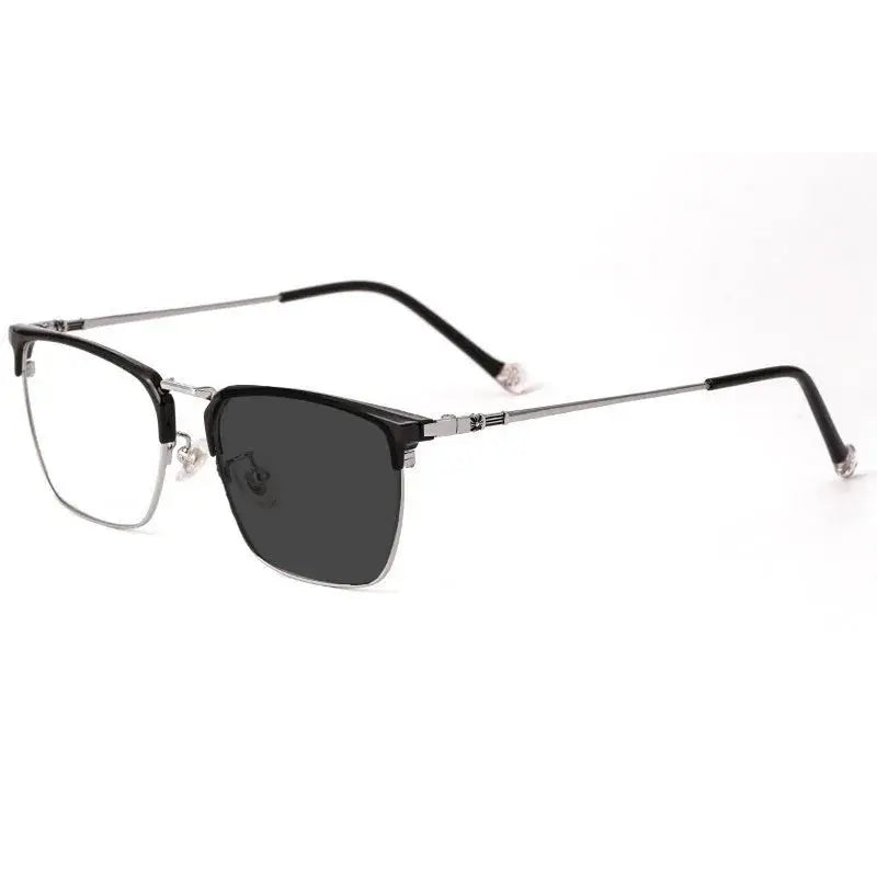 Kocolior Unisex Full Rim Square Titanium Alloy Hyperopic Reading Glasses 8628.