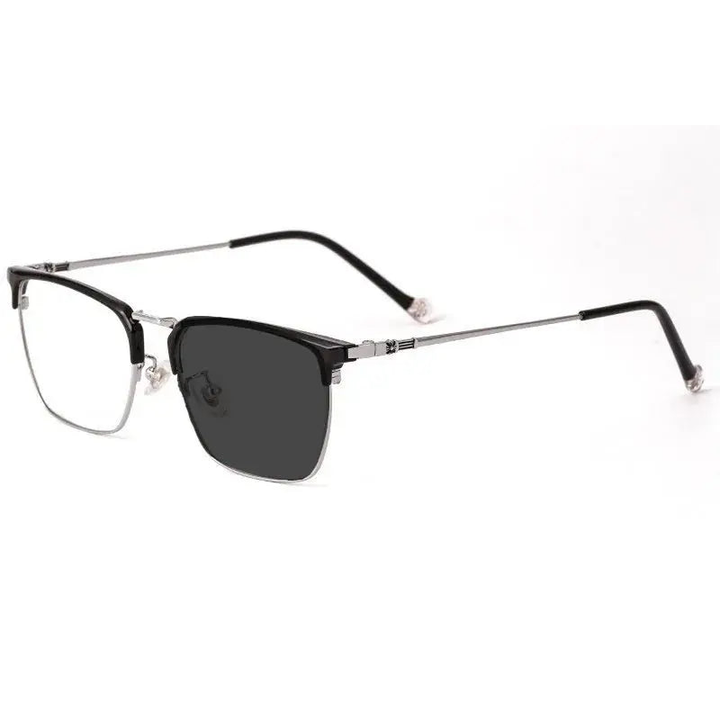 Kocolior Unisex Full Rim Square Titanium Alloy Hyperopic Reading Glasses 8628.