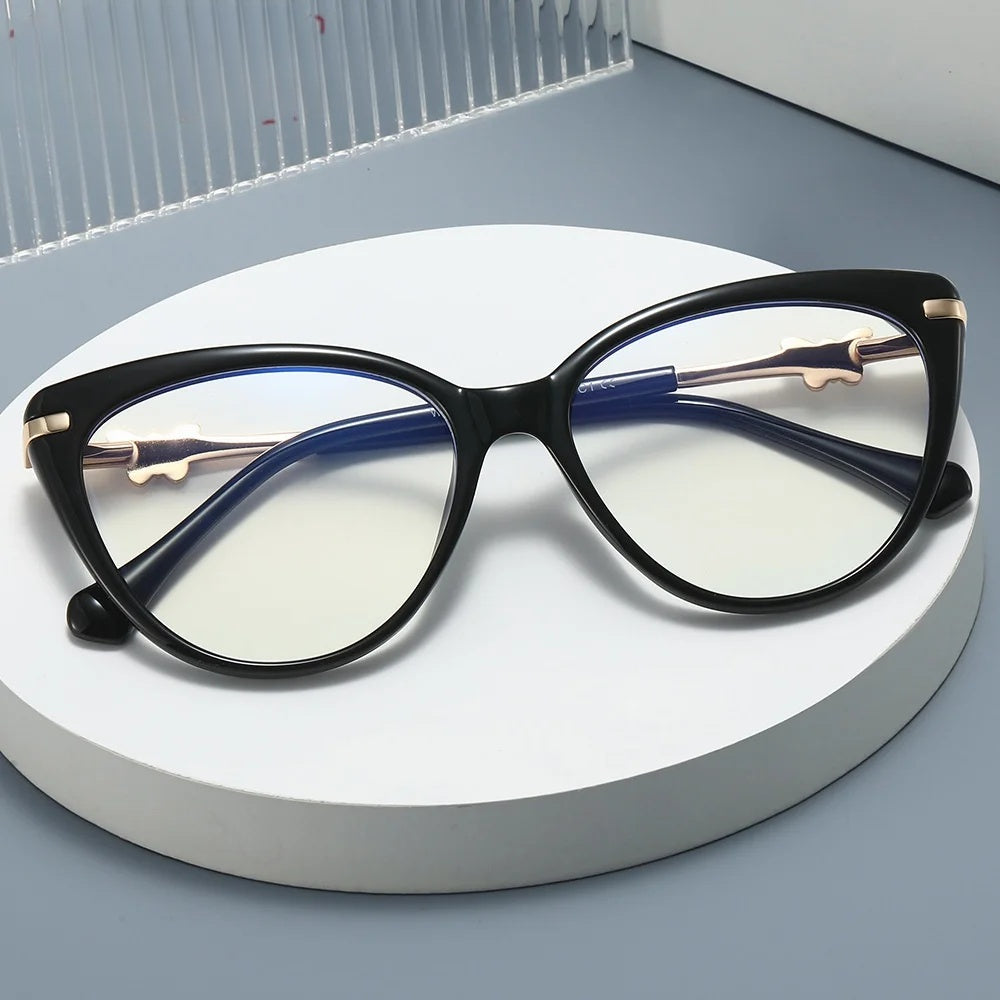 Chashma Ochki Womens Full Rim Cat Eye Tr 90 Alloy Eyeglasses 823005 — view 1 | Chashma Ochki at FuzWeb