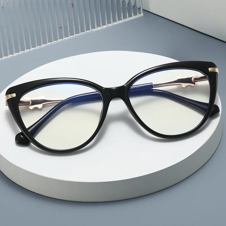 Chashma Ochki Womens Full Rim Cat Eye Tr 90 Alloy Eyeglasses 823005 — view 1 | Chashma Ochki at FuzWeb