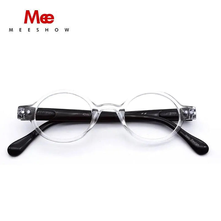 Meeshow Unisex Full Rim Round Polycarbonate Reading Glasses 1730 — view 4 | Meeshow at FuzWeb