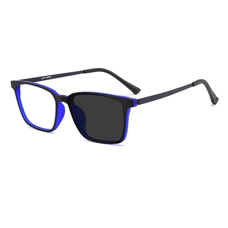 Kocolior Unisex Full Rim Square Tr 90 Titanium Hyperopic Reading Glasses 8922.