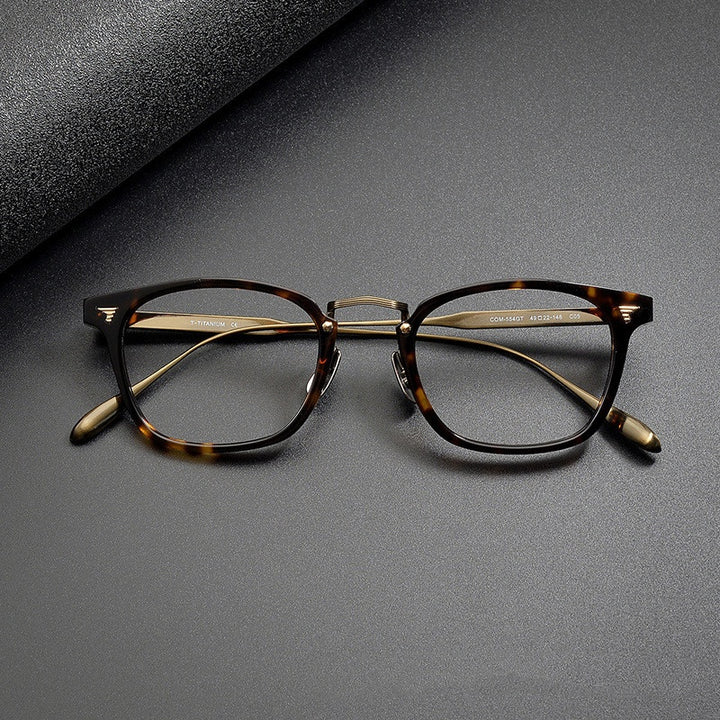 Chashma Ochki Unisex Full Rim Square Acetate Titanium Eyeglasses 881554 — view 2 | Chashma Ochki at FuzWeb