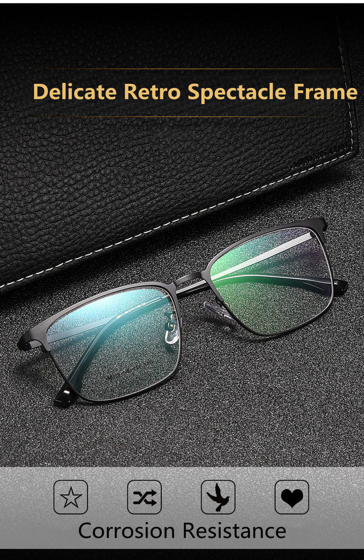 Kocolior Unisex Full Rim Square Alloy Hyperopic Reading Glasses 38011 — view 2 | Kocolior at FuzWeb