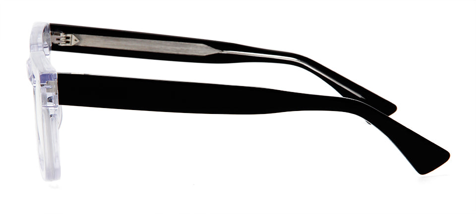 Esnbie Unisex Full Rim Square Thick Acetate Eyeglasses 23046 — view 4 | Esnbie at FuzWeb