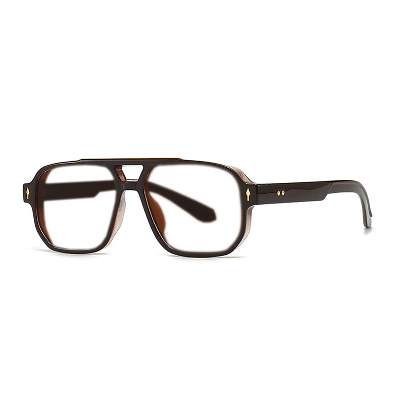 Kocolior Unisex Full Rim Square Double Bridge Tr 90 Alloy Reading Glasses 76061 — view 2 | Kocolior at FuzWeb