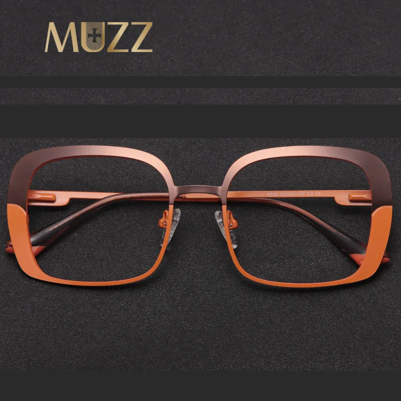 Muzz Women's Full Rim Square Thick Alloy Eyeglasses 378852