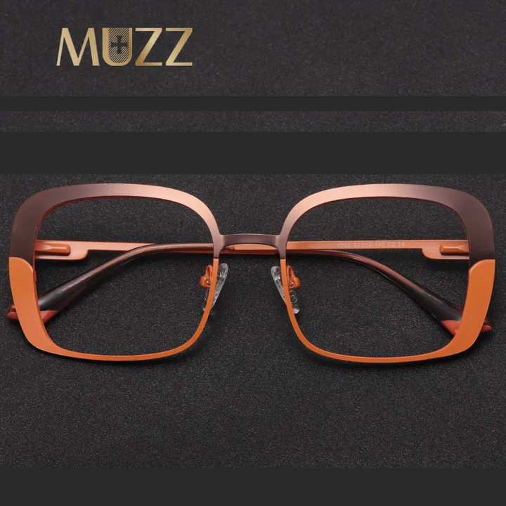 Muzz Women's Full Rim Square Thick Alloy Eyeglasses 378852