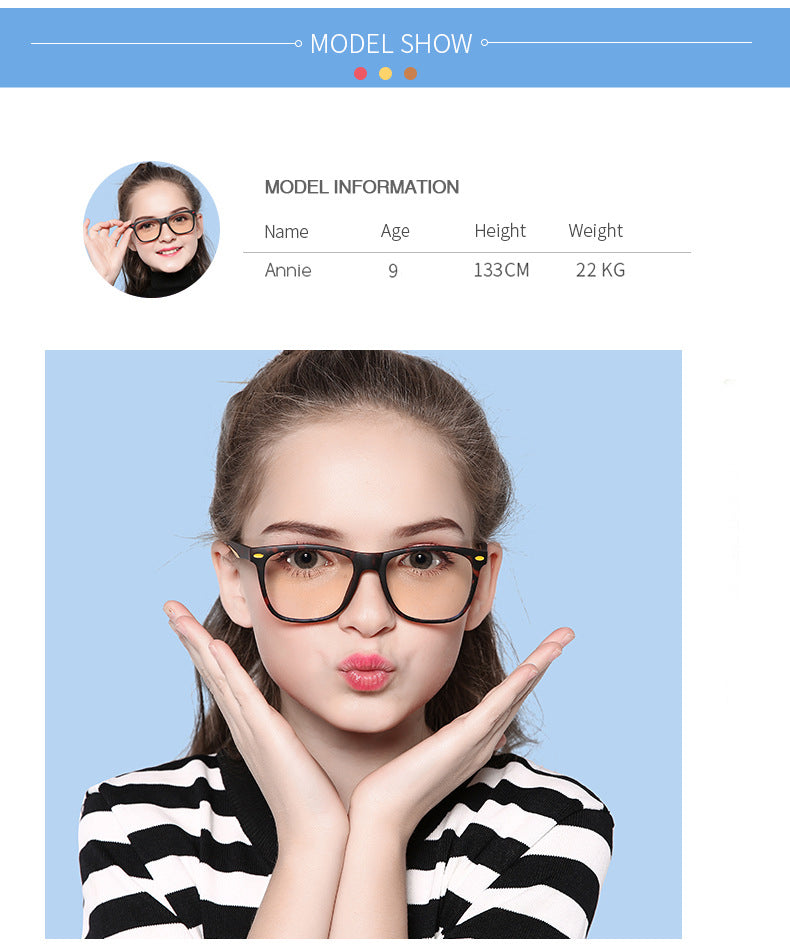 Bclear Childrens Square Full Rim Silica Titanium Eyeglasses Wd5102 — view 2 | Bclear at FuzWeb