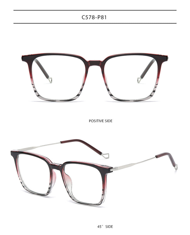 Hotochki Unisex Full Rim Square Tr 90 Alloy Eyeglasses.