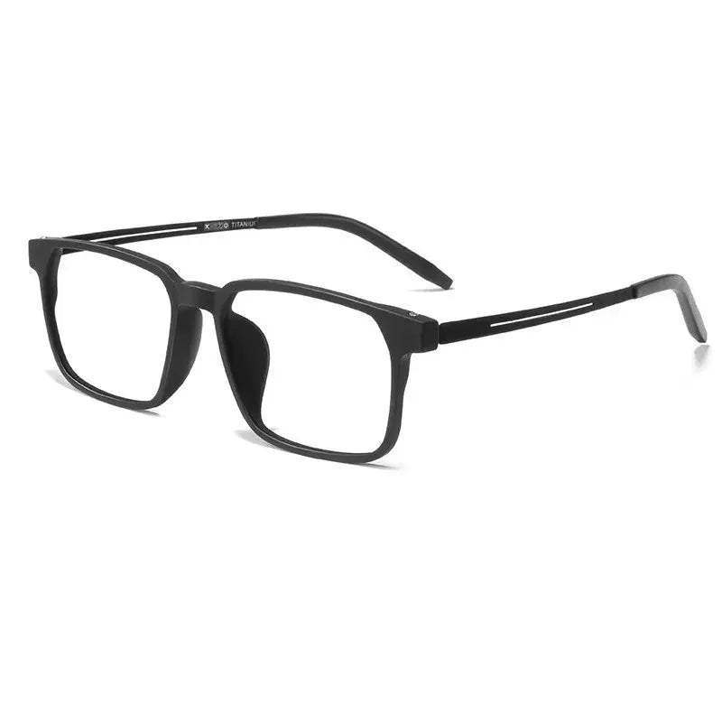 Kocolior Unisex Full Rim Square Tr 90 Titanium Hyperopic Reading Glasses 88781.