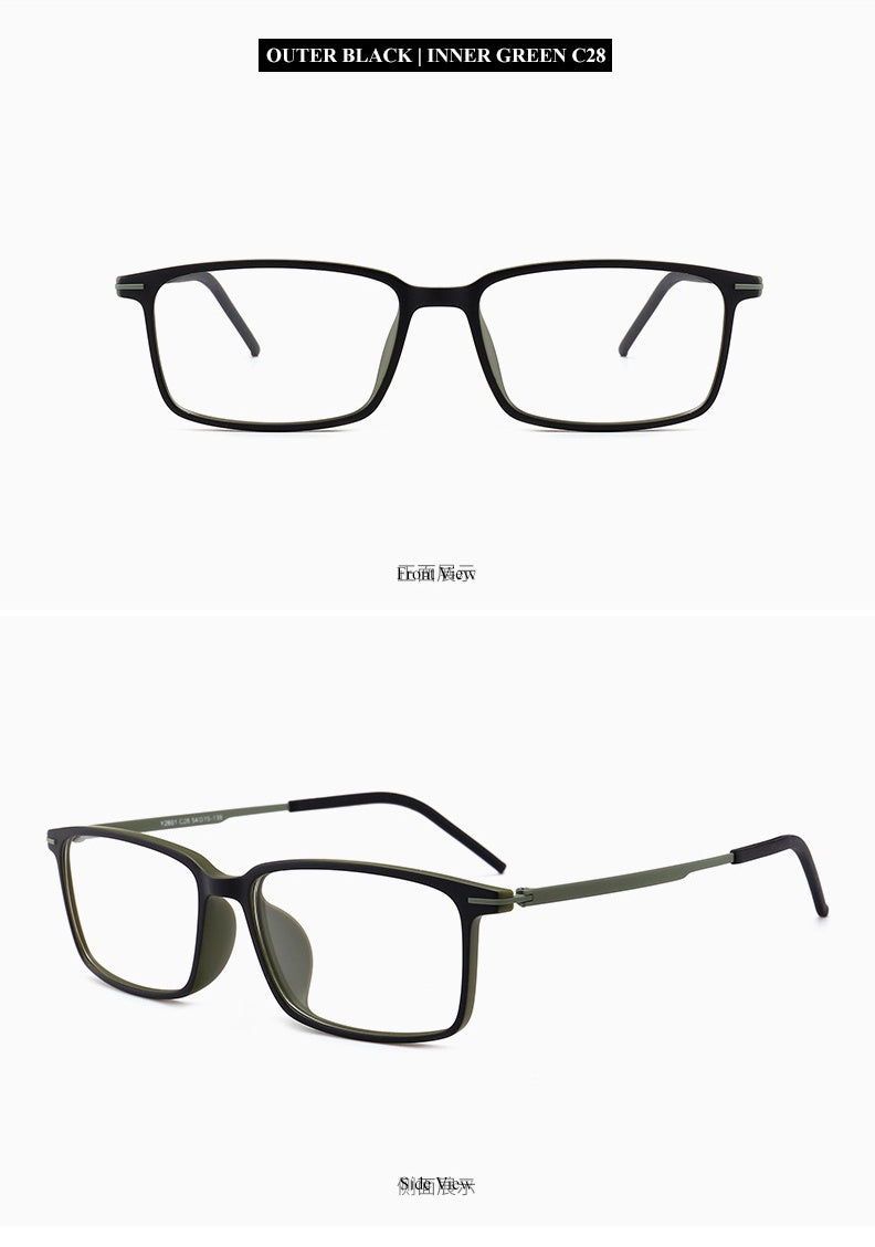 Chashma Ochki Unisex Full Rim Square Ultem Tr 90 Stainless Steel Eyeglasses 2601 — view 5 | Chashma Ochki at FuzWeb