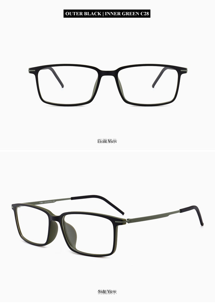 Chashma Ochki Unisex Full Rim Square Ultem Tr 90 Stainless Steel Eyeglasses 2601 — view 5 | Chashma Ochki at FuzWeb