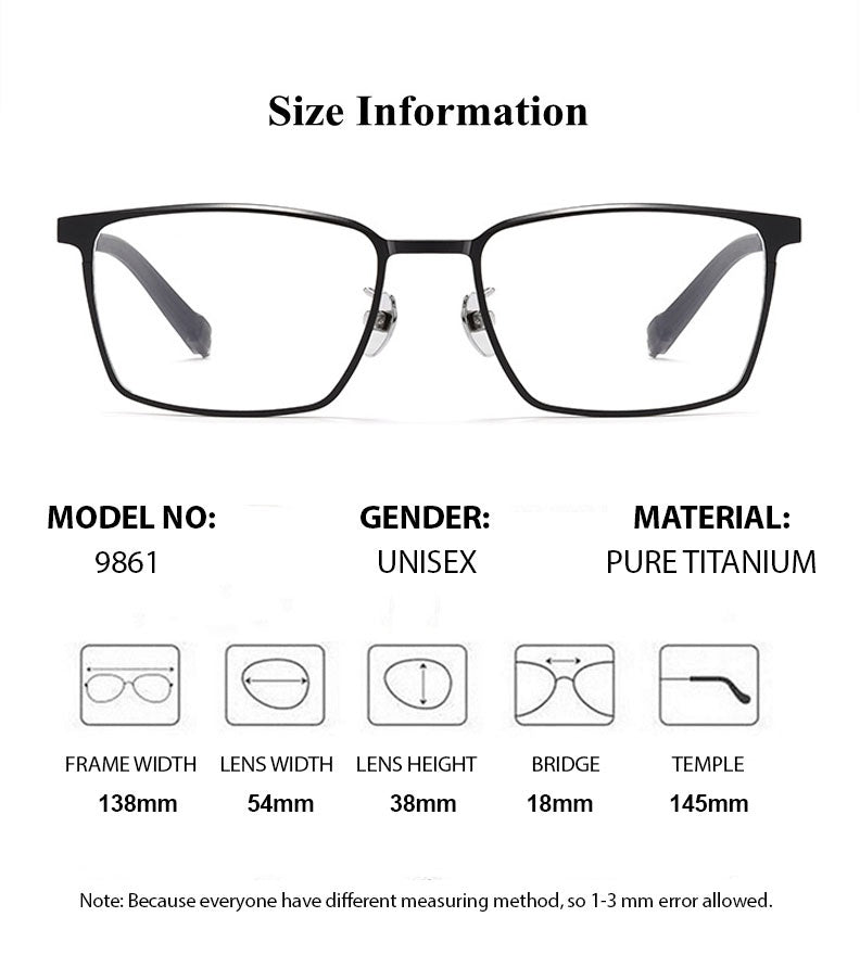 Chashma Ottica Womens Full Rim Square Titanium Eyeglasses 59861 — view 1 | Chashma Ottica at FuzWeb