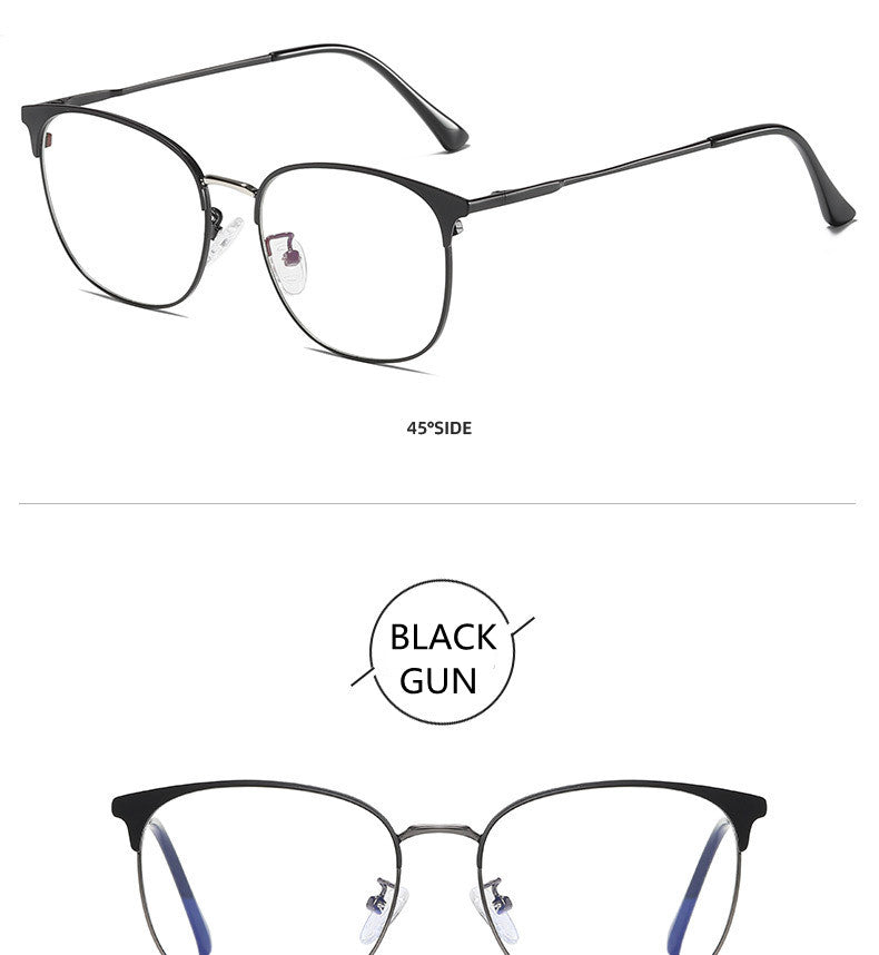 Kocolior Unisex Full Rim Square Acetate Alloy Brow Line Eyeglasses 9123.