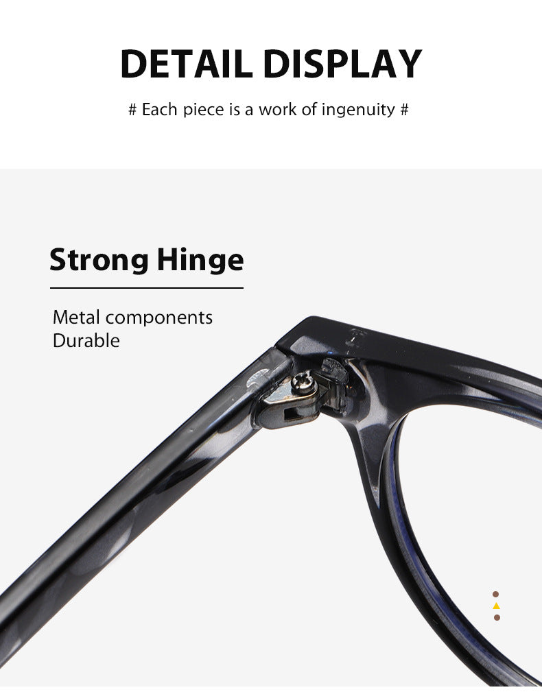 Kocolior Unisex Full Rim Round Acetate Hyperopic Reading Glasses 3313 — view 4 | Kocolior at FuzWeb