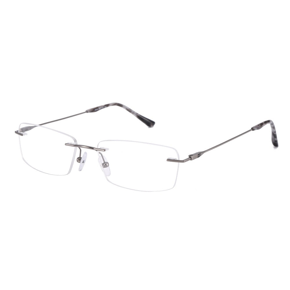 Chashma Ottica Unisex Rimless Square Titanium Eyeglasses 2935