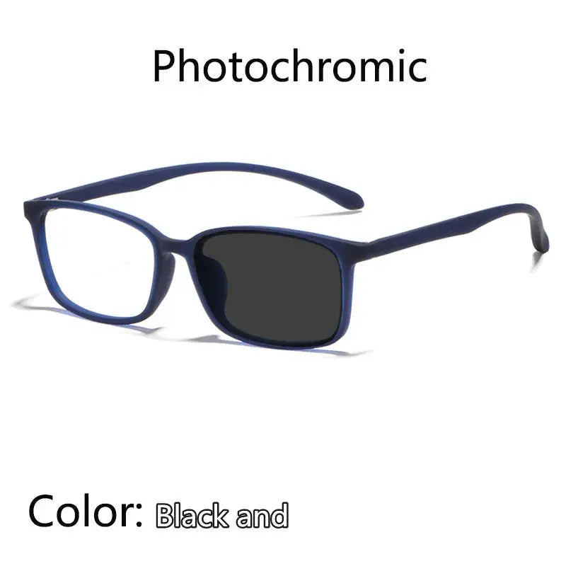 Kocolior Unisex Full Rim Square Tr 90 Hyperopic Reading Glasses 98007.