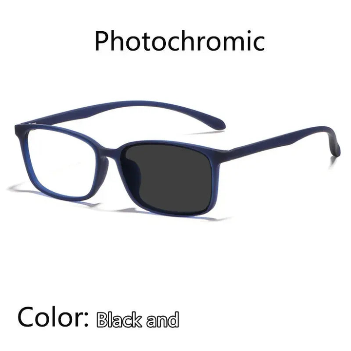 Kocolior Unisex Full Rim Square Tr 90 Hyperopic Reading Glasses 98007.