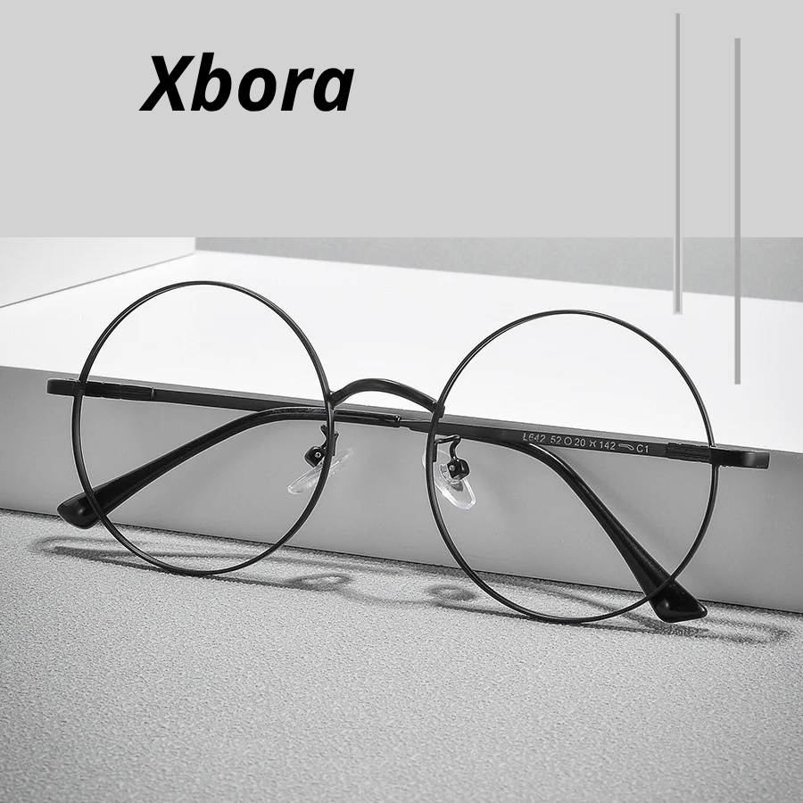 Xbora Women's Full Rim Round Titanium Eyeglasses 544642