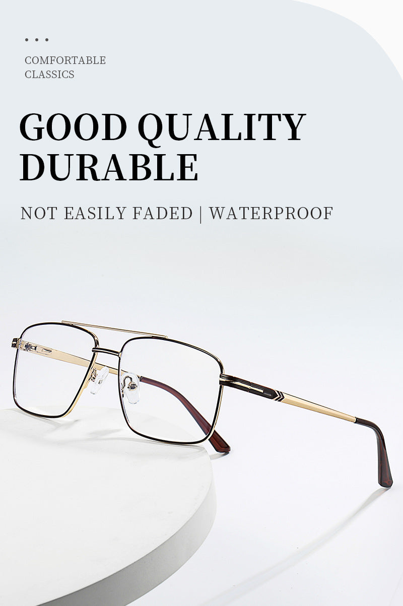 Vicky Womens Full Rim Square Double Bridge Alloy Reading Glasses 6926 — view 2 | Vicky at FuzWeb