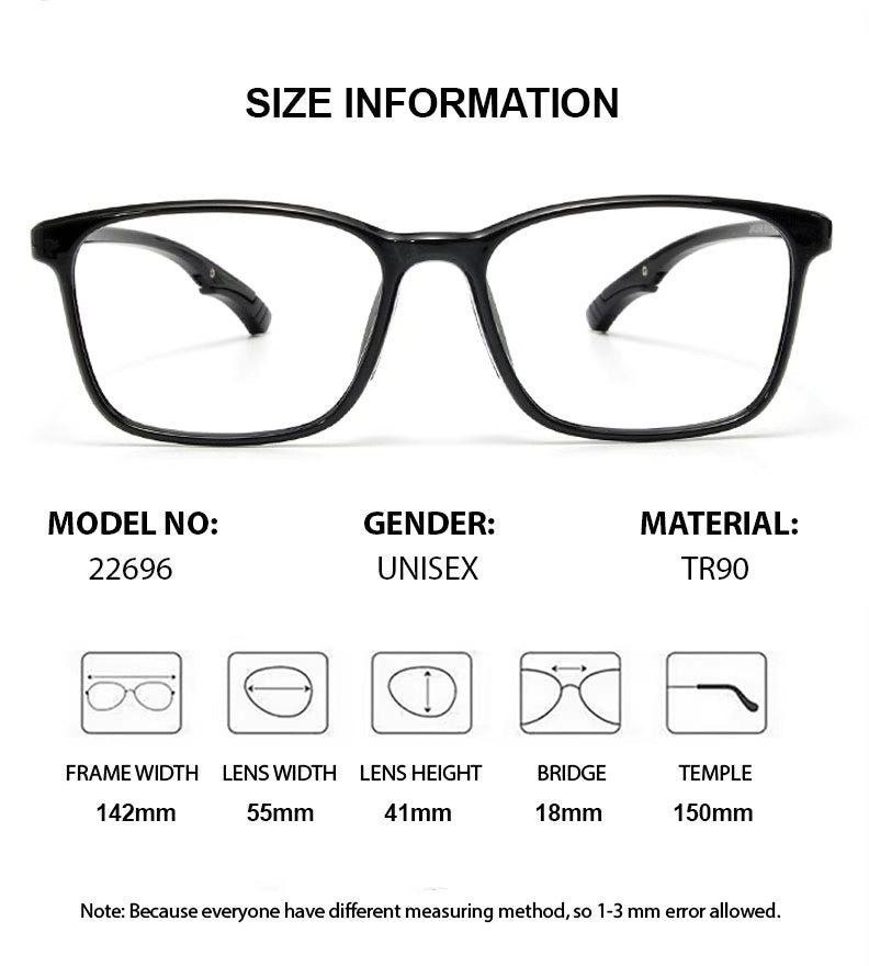 Chashma Ochki Unisex Full Rim Square Brow Line Tr 90 Eyeglasses 822696 — view 1 | Chashma Ochki at FuzWeb