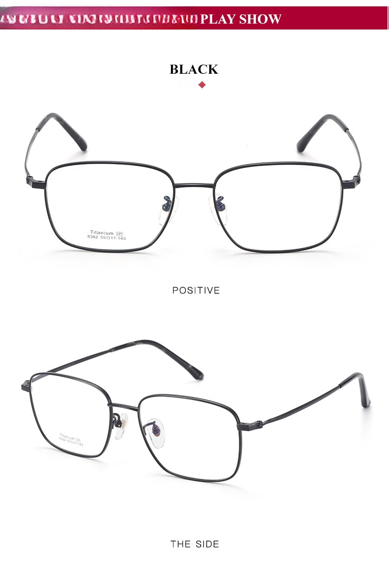 Chashma Unisex Full Rim Square Titanium Eyeglasses 38382 — view 2 | Chashma at FuzWeb