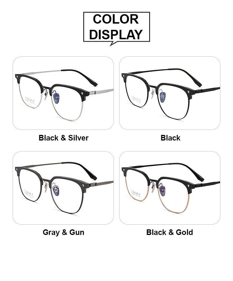 Chashma Unisex Full Rim Square Aluminum Magnesium Titanium Eyeglasses 9207 — view 2 | Chashma at FuzWeb