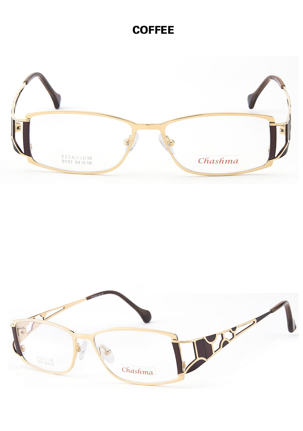 Chashma Ottica Unisex Full Rim Square Titanium Eyeglasses 409137 — view 2 | Chashma Ottica at FuzWeb