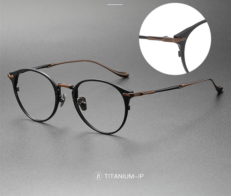 Aimee Unisex Full Rim Oval Round Titanium Eyeglasses 3112 — view 4 | Aimee at FuzWeb