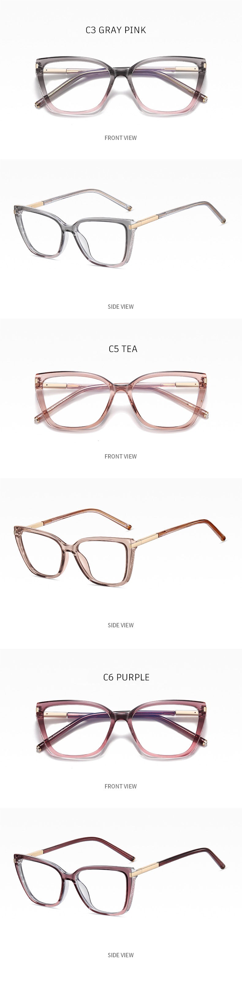 Kansept Womens Full Rim Cat Eye Tr 90 Frames 816270 — view 1 | Kansept at FuzWeb