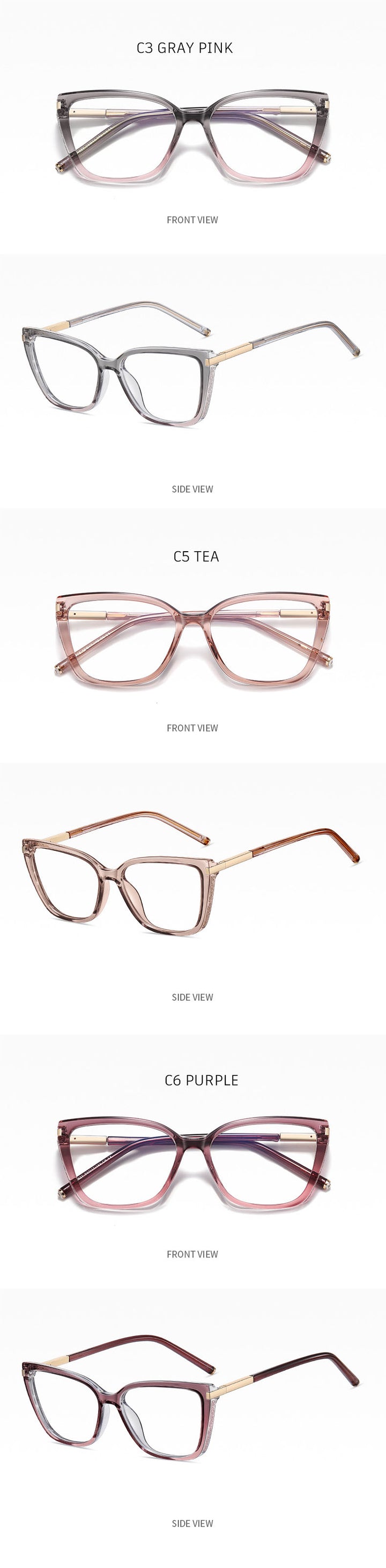 Kansept Womens Full Rim Cat Eye Tr 90 Frames 816270 — view 1 | Kansept at FuzWeb