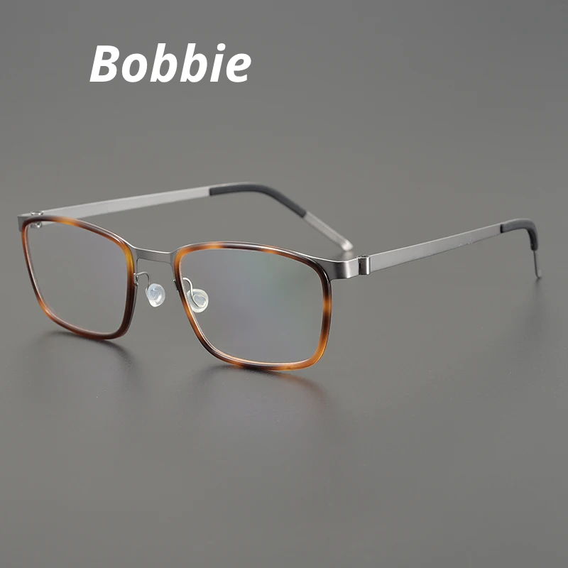 Bobbie Unisex Full Rim Square Titanium Acetate Eyeglasses 971167