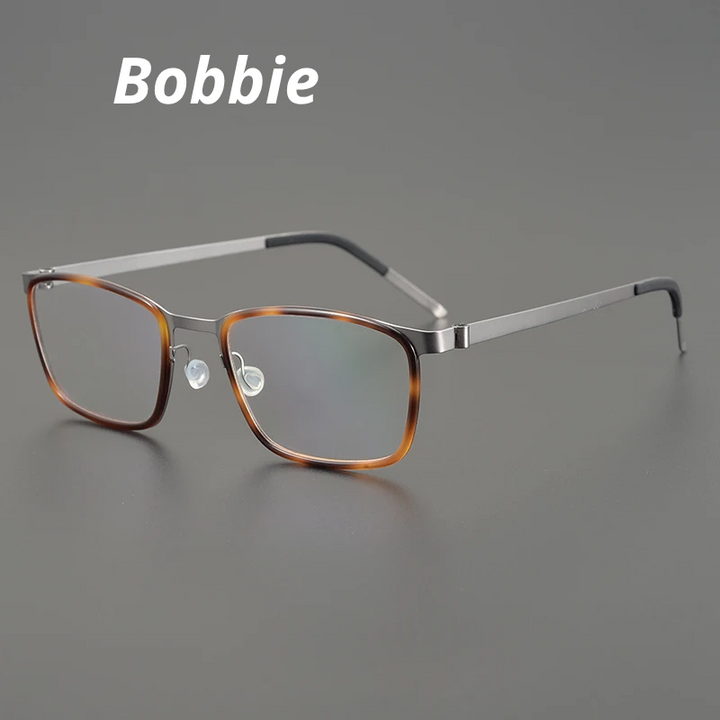 Bobbie Unisex Full Rim Square Titanium Acetate Eyeglasses 971167